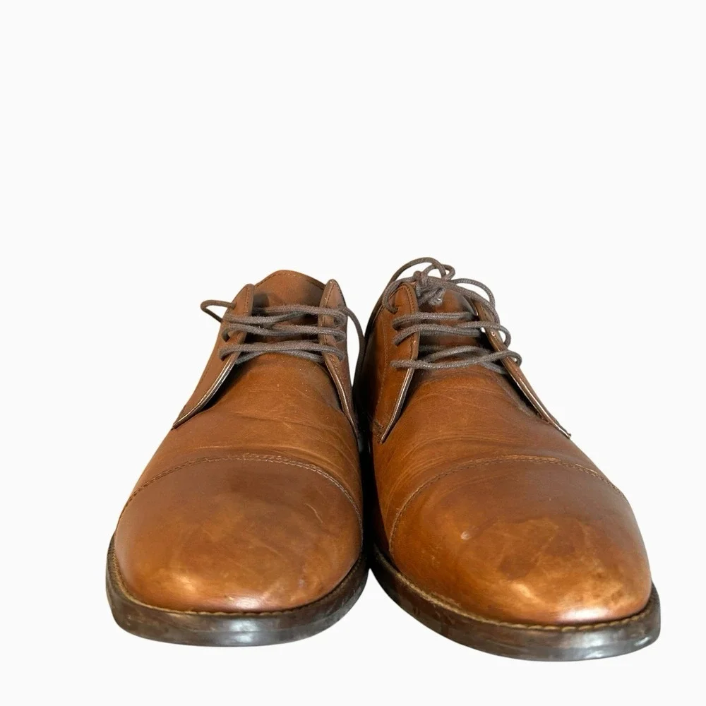 Cole Haan Grand.OS Mens Brown Leather Cap Toe Oxford Dress Shoes Size 9 M